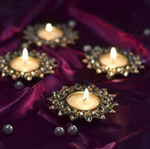 Tea Light Candle Holder for Home Decor, Living Room, Classy Diwali Collection